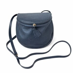 Vintage Bottega Veneta Blue Leather Crossbody AS IS w Dust Bag Mirror Italy